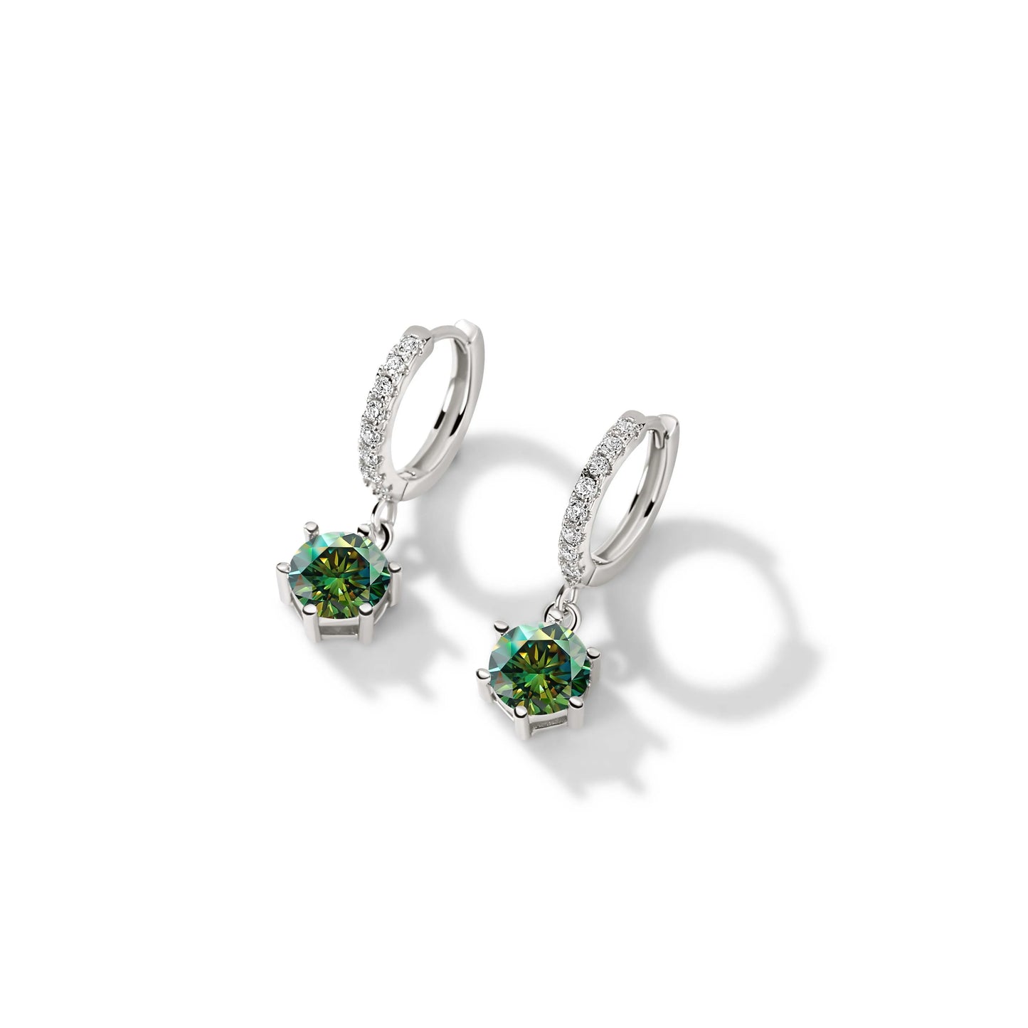 925 Sterling Silver 1 Carat Moissanite Drop Earrings for Women Charm Engagement Fine Jewelry Gift for Female Party Date