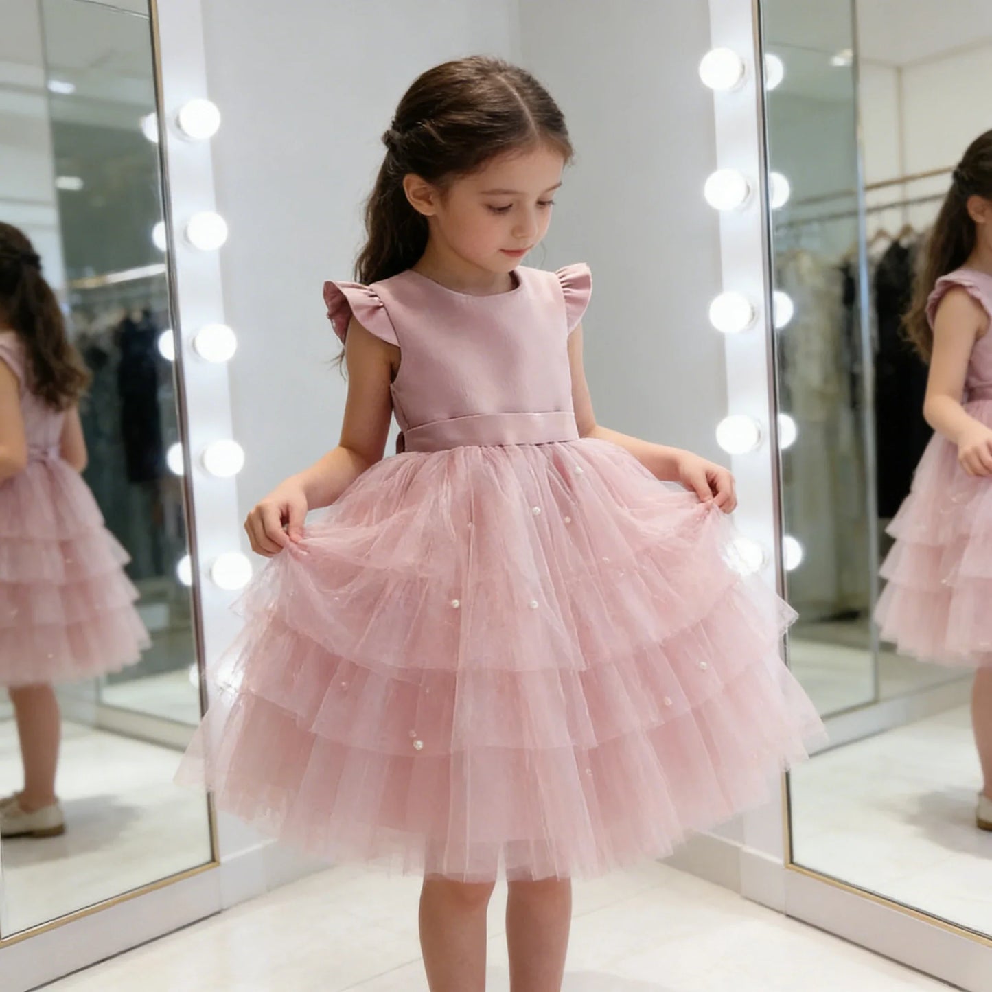 2026 Girls Princess Tutu Dress Flower Girl Gown Piano Performance Host Outfit Party Dress prom dresses girls dresses