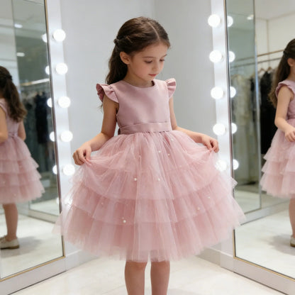 2026 Girls Princess Tutu Dress Flower Girl Gown Piano Performance Host Outfit Party Dress prom dresses girls dresses