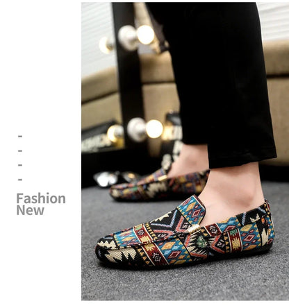 Summer Outdoor Men's Casual Shoes Breathable Man Loafers Lazy Shoes Comfortable Walking Sneakers Non-slip Flats Driving Shoes