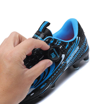 Kids Soccer Cleats Football Shoes Studs Non Slip Breathable Lightweight Training Sports Boys Girls Children Football Match Boots