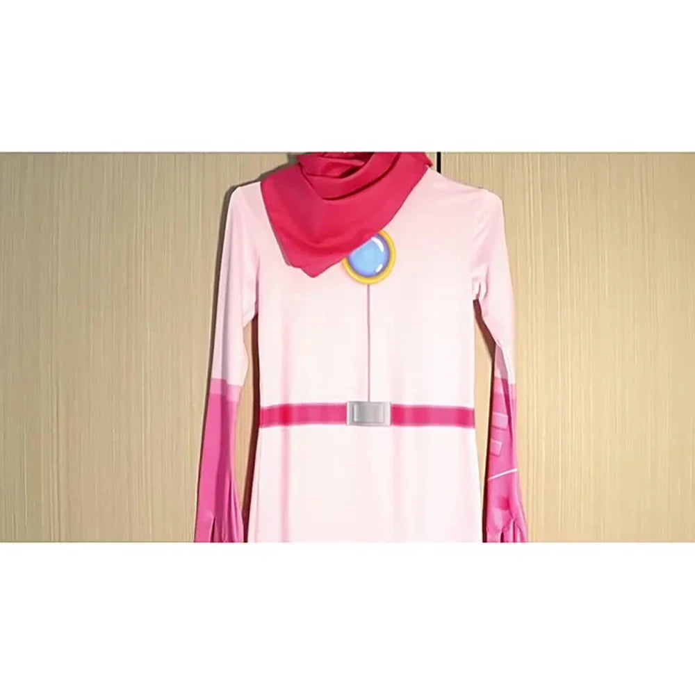 Vestido de Princesa Pêssego para Meninas Jogo Roupa de Cosplay Rosalina Fantasia de Aniversário Festa Halloween Carnaval Roupa 4-10 Anos