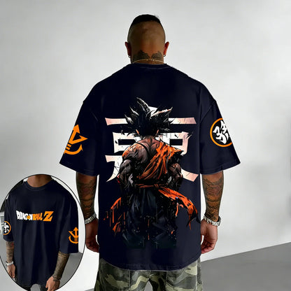 Anime Cotton T-shirt Summer New Style Co Branded Men's and Women's Street Hip Hop Loose Casual Short Sleeve Top
