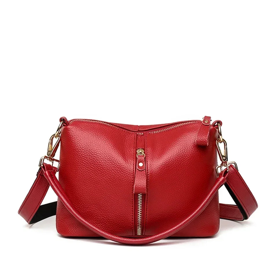 High Quality Genuine Leather Women Tote Bag Luxury Soft Cowhide Ladies Shoulder Crossbody Bags 2024 Fashion Female Messenger Sac