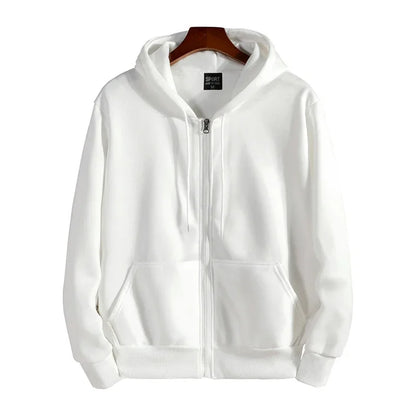 2024 Men's Solid Suits Zipper Hoodies+ Pants Spring Autumn Casual Fitness Sports Hot Elastic Male Clothes Outfit Drawsting Pants