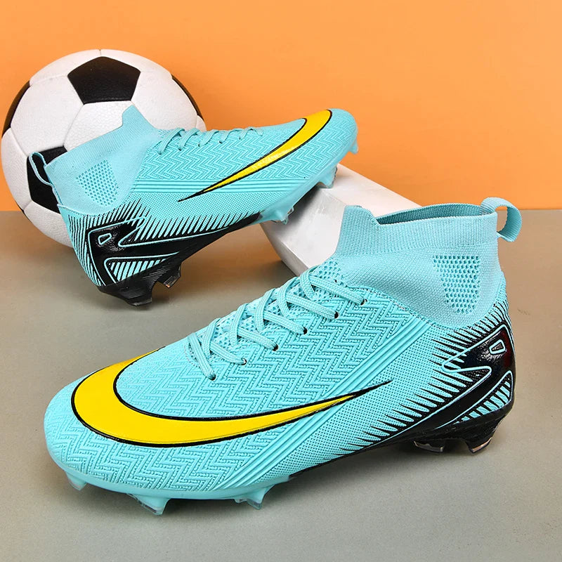 New Men Football Boots Kids Ankle Cleats Grass Soccer Shoes Futsal Indoor Sport Match Training TF/FG Hot-selling High-quality