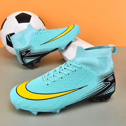 New Men Football Boots Kids Ankle Cleats Grass Soccer Shoes Futsal Indoor Sport Match Training TF/FG Hot-selling High-quality