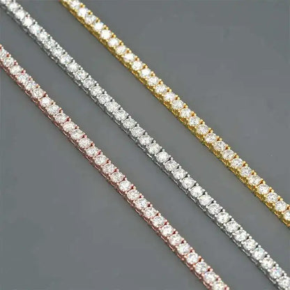 925 Sterling Silver Moissanite Tennis Bracelet D VVS1 with GRA Certificate Exquisite and Luxurious Jewelry Gift