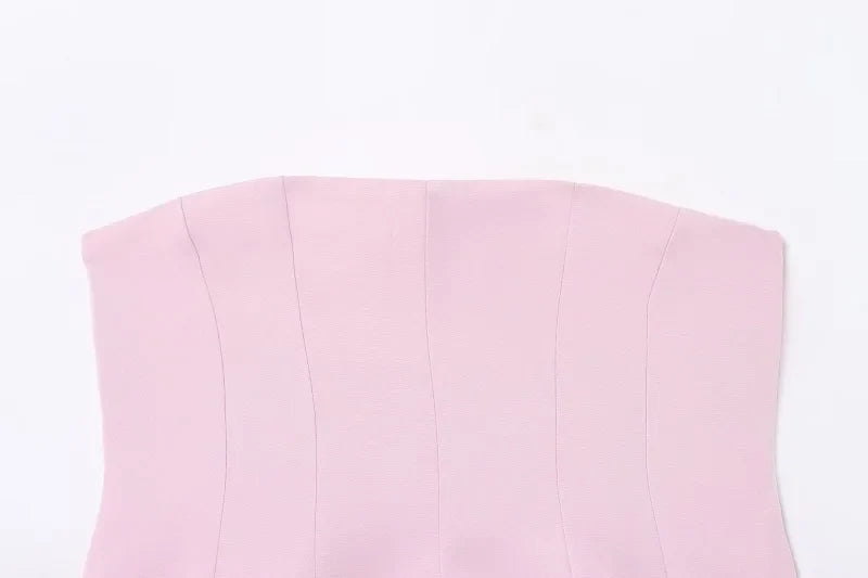 Off Shoulder Crop Top Woman Sexy Backless Corset Top Female White Pink Bustier Tops Woman 2025 Camisole Tube Tops Women