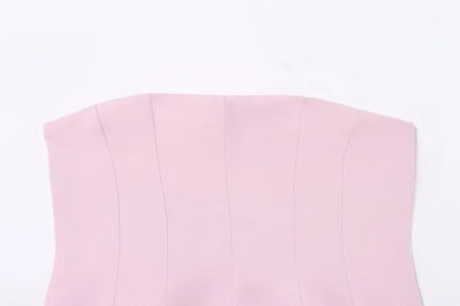 Off Shoulder Crop Top Woman Sexy Backless Corset Top Female White Pink Bustier Tops Woman 2025 Camisole Tube Tops Women