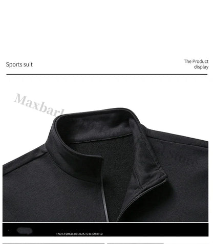 2025 Spring Autumn Sweatshirt SweatPants Trousers For Men Set Two Piece Black Tracksuit Hip Hop Streetwear Running Sport Clothes