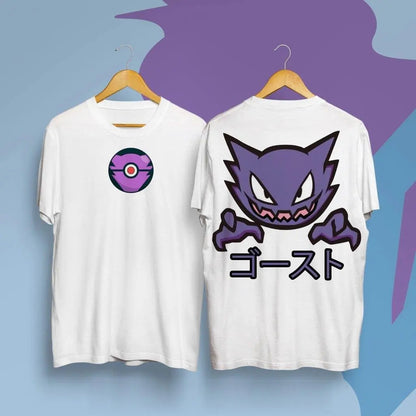 Gengar Anime Men's T Shirt Cotton Women Short Sleeve Tee Oversized Casual Streetwear 2026 Summer Graphic Tops