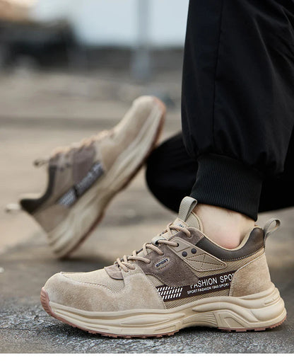 Anti-Puncture Work Shoe For Man  breathable Safety Work Sneakers with iron Toe Indestructible shoes Breathable Work Boots