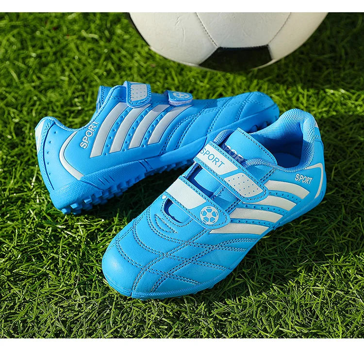 Green Children Turf Soccer Shoes Cheap Football Cleats Training Football Boots Kids Futsal Shoes Sneaker for Boy botas de fútbol