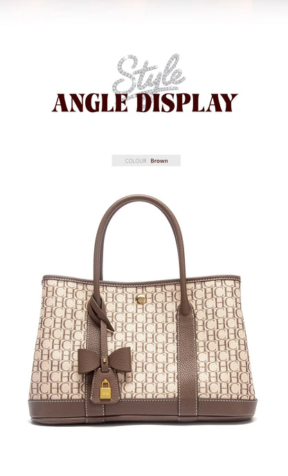 Woman Tote Bag Autumn New Fabric Splicing Handbag Convenient Carrying Mother Bag Commuter Women's Bag