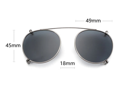 Steampunk Style Glasses (Anti Blue Light Blocking Eyewear) + Clip Lenses（Polarized Sunglasses Clips）for Women Men