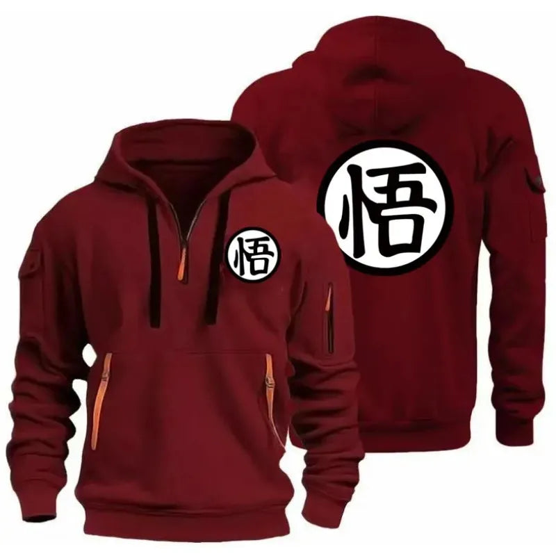 Anime cartoon Wukong printed fashionable hoodie, daily comfortable pullover, casual versatile sports shirt