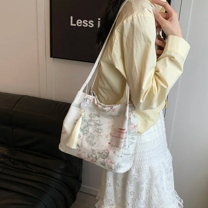 Hot Selling Chinese Style Embroidered Fashionable Women's Shoulder Bag 2026 Summer New Trend Large Capacity Handbag