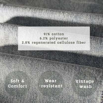 Summer Spring New Cotton Vintage Casual Jeans for Men Clothing Washed Soft Loose Straight Man Pants Baggy Jeans KK1056