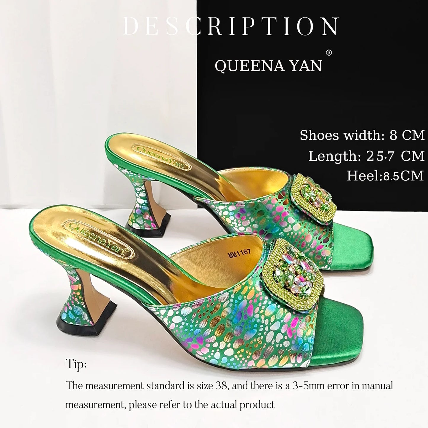 Fashion Newest Arrival Orange Color Square Toe Women Sandals Shoes Matching Bag Set for Ladies Wedding Party Pump