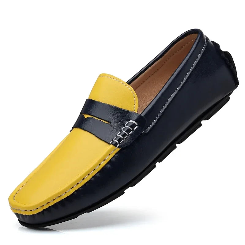 Business Shoes Fashion Casual Shoes Man Luxury Leather Loafers Breathable Slip on Male Boat Shoes Moccasins Driving Shoe
