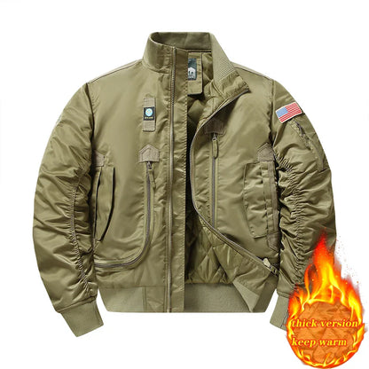 American pilot cotton jacket men's autumn and winter thick warm baseball jacket fashion jacket men's military fan jacket