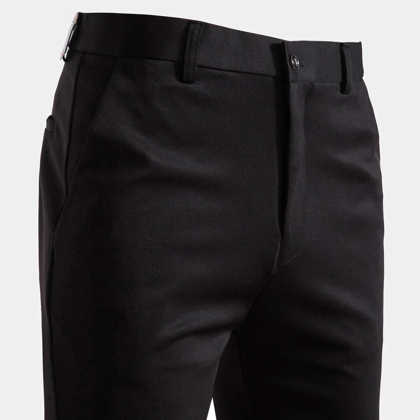 Spring Summer Men's Elastic Casual Pants Wearable Business Suit Pants Full Length Homme Khaki Trousers Stretchy Straight Leg