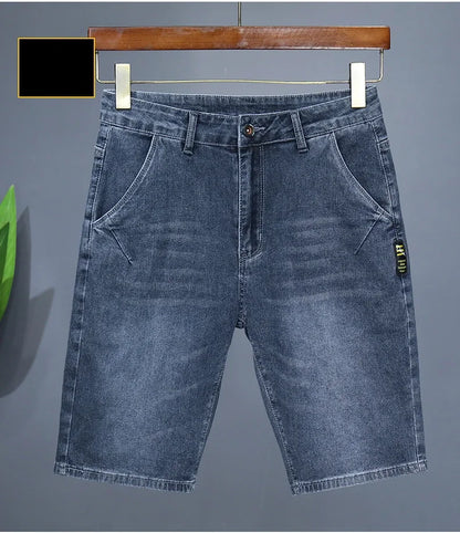 Men's Straight Casual Denim Shorts Simple Solid Cargo Slim Jeans Comfortable Breathable Bermuda Short Pants Summer 2025 Y2K