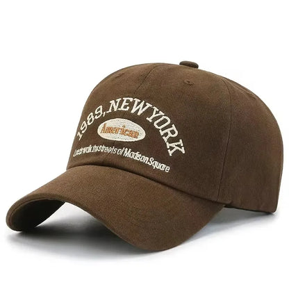 Embroidery 1989 New York Baseball Hats Washed Cotton Cap for Men Women Adjustable Snapback Caps Baseball Cap Letter Dad Hat Hot