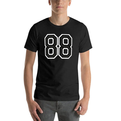 88 Black Jersey Sports Number eighty-eight Football 88 T-Shirt cute clothes graphics sweat funny t shirts for men