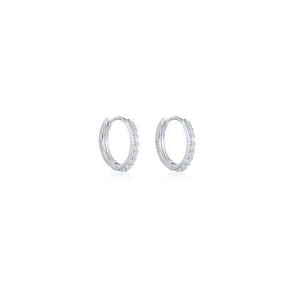 Ins Star Anise 925 Sterling Silver  Earring For Women Hoop Earrings Crystal Fine Jewelry Glossy 18K Gold Mom Gift Trend