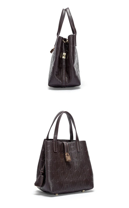 Classic Simple Solid Color Women's New 2024 Large Capacity Handbag Letter Element Women's Handbag