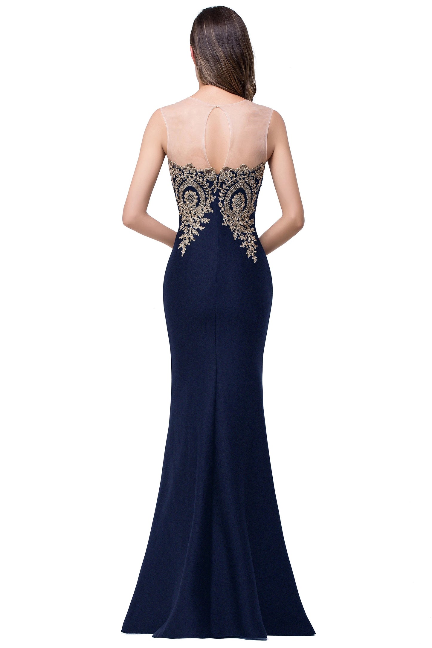 2024 Hot Sale Gold Appqulies Sweetheart Illusion Wedding Guest Gown Elegant Bridesmaid Dresses Maxi Floor Length Mermaid Gowns