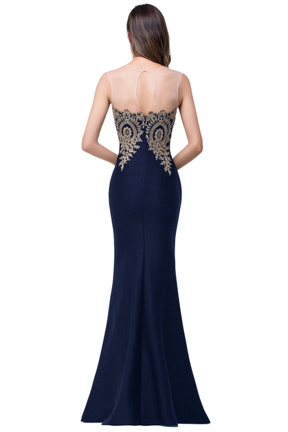 2024 Hot Sale Gold Appqulies Sweetheart Illusion Wedding Guest Gown Elegant Bridesmaid Dresses Maxi Floor Length Mermaid Gowns