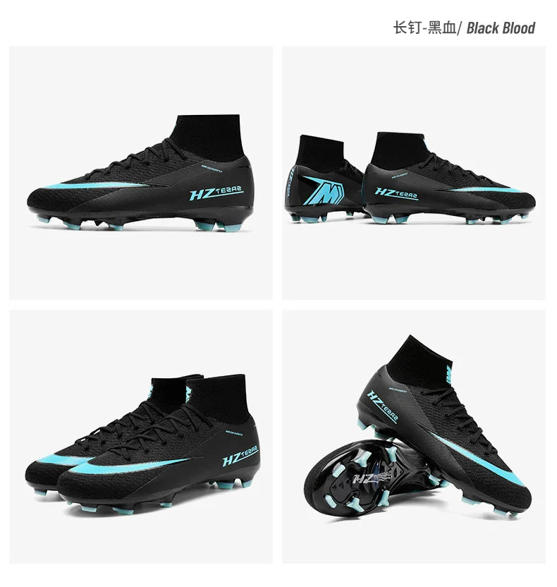 New Men Soccer Shoes Breathable Cleats Adult Outdoor Sport Football Boots Training Boys Long Spikes Non Slip Match Comfortable