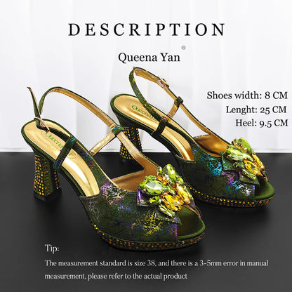 Essential for Banquets  High Quality Designer Luxury Shoes and Bag  Exquisite HandBag with Peep Toe Shoes Sexy High-Heeled