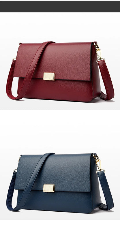 2025 New Trend Fashion Message Geniune Leather Girls Crossbody Women Shoulder Bags Big Size Capacity Multifunction Shopping Lady