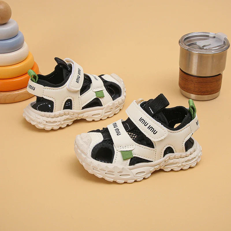 2026 New Summer Children Sandals For Boys Mesh Breathable Kids Sport Shoes Soft Sole Fashion Toddler Boys Beach Sandals EU21-30