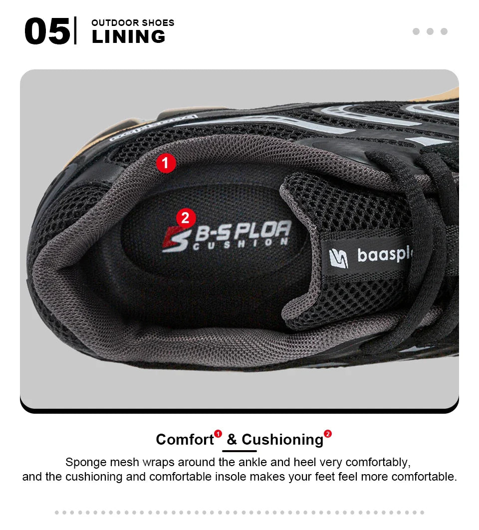 Bassploa Tênis Masculino de Corrida, Moda, Leve, Malha Respirável, Esportivo, Casual, Antiderrapante, para Caminhada