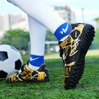 Hot Sale Children Soccer Shoes Boys Football Boots Training  Youth Ultralight Non-slip Sneaker Breathable Comfortable for Indoor