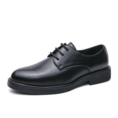 Sapatos sociais masculinos de amarrar para escritório, sapatos de festa para casamento, sapatos de luxo estilo Derby de couro, sapatos masculinos formais de primavera/outono para homens