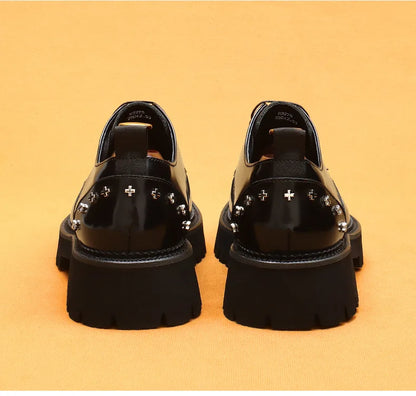 Men's Oxfords Genuine Leather Male Wedding Party Dress Shoes for Men Round Head Lace-Up Office Suit Formal Derby Shoes
