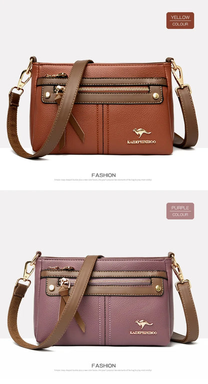 High Quality Leather Purses and Handbag Women Bag Luxury Designer Shoulder Crossbody Sac Ladies Casuial Messenger Tote Bag 2024