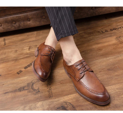 Trend Dress Shoes Man Retro Casual Business Oxfords Leather Shoes Men Formal Social Brogues Wedding Party Leather Shoes For Male