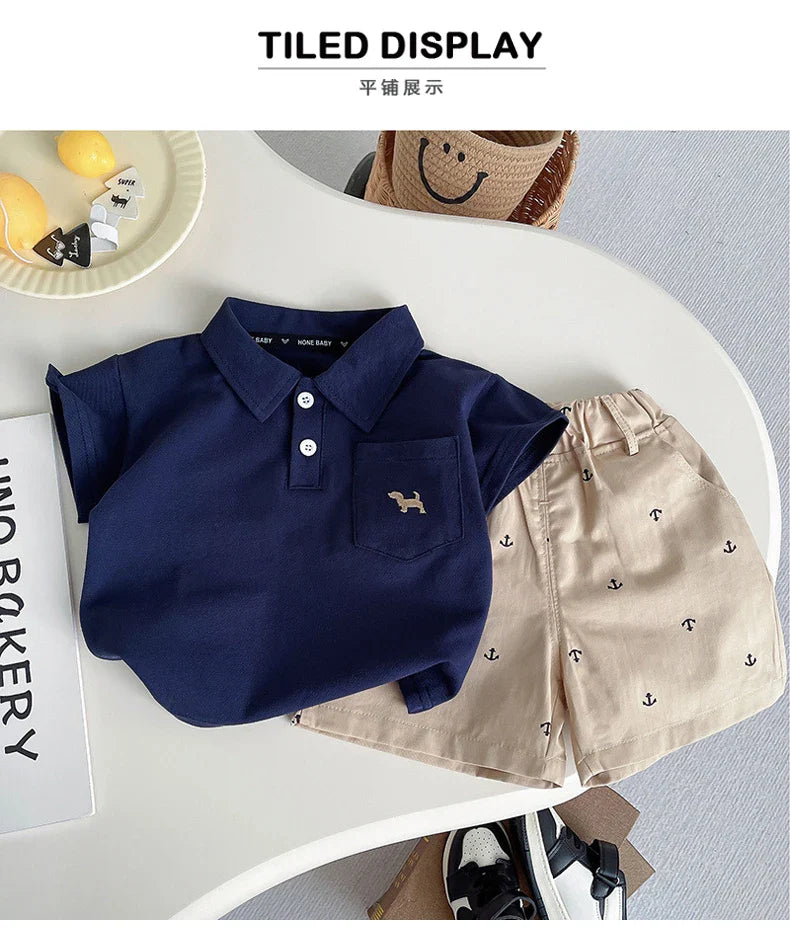IENENS Summer Baby Clothing Sets Polo-shirt + Shorts Suits 0-4 Years Kids Boy Short Sleeve Holiday Clothes Casual Outfits