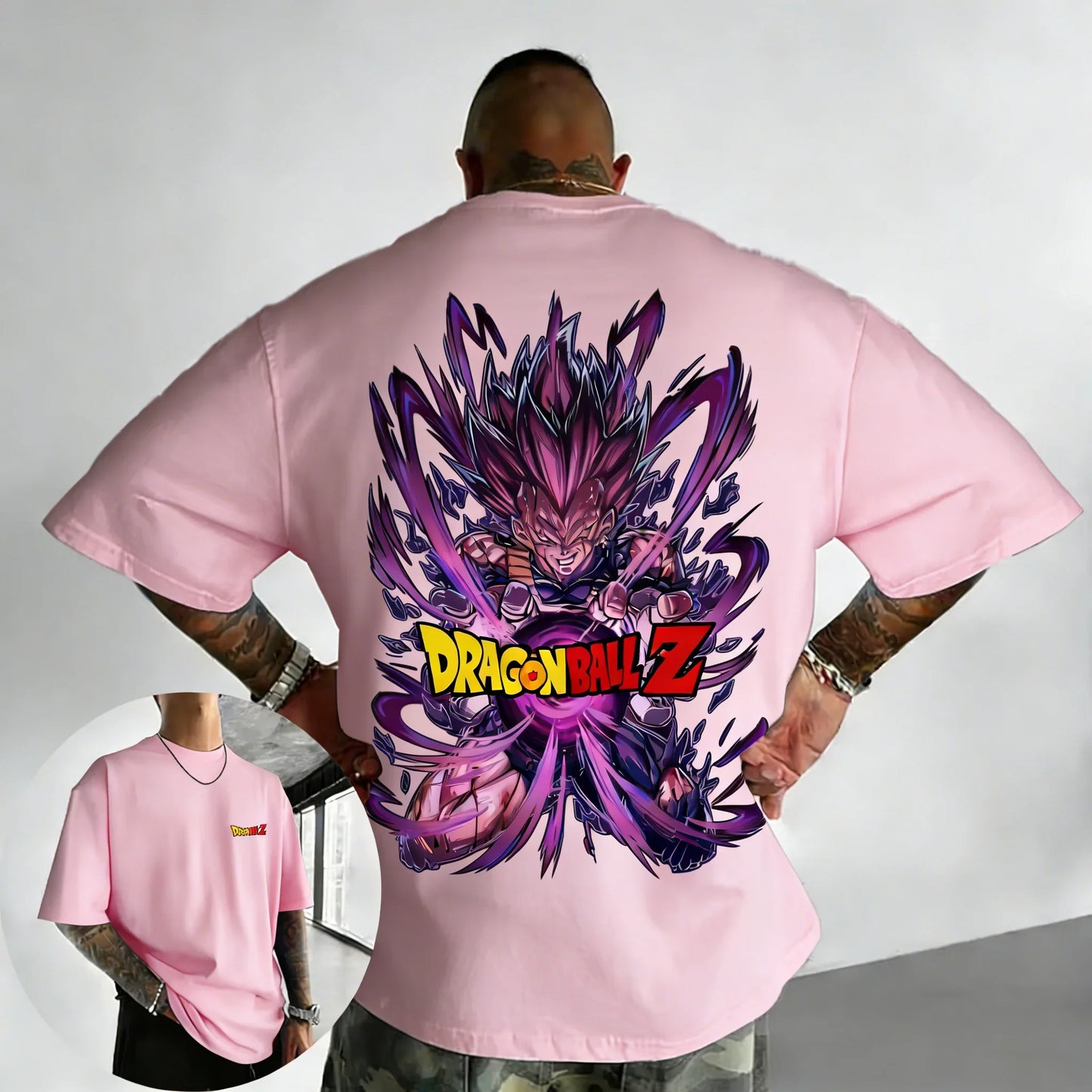 T-shirt Summer New Vegeta Printed Men's and Women's Trendy Versatile Loose Casual Short Sleeve Top