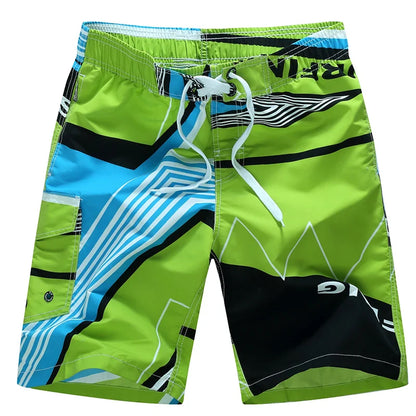 Summer Men's Beach Shorts Printing Casual Loose Hawaii Quick Dry Board Shorts Bermuda Surf Board Shorts Mens Short Pants