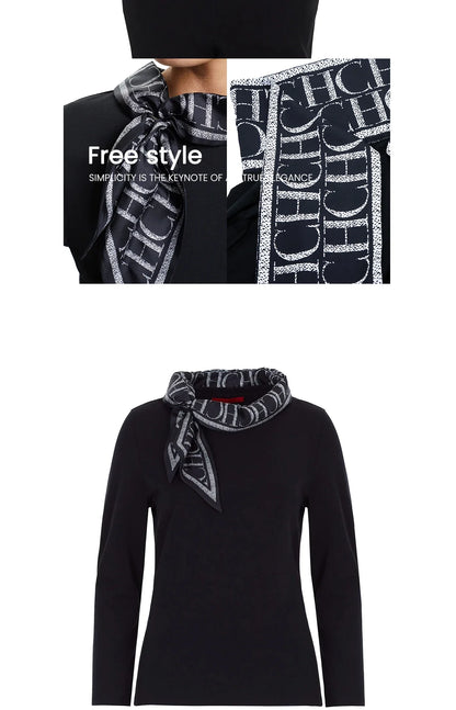 New Women's  Long Sleeved TopsVintage Fashion Female Top T-Shirt Bow Design Casual New Top Retro Ladies T-Shirt