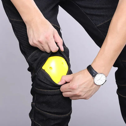 Calça Jeans Masculina para Moto, Antiderrapante, Resistente à Abrasão, para Todas as Condições Climáticas, Ajuste Clássico, Pronta para Corridas, Equipamento para Motociclistas