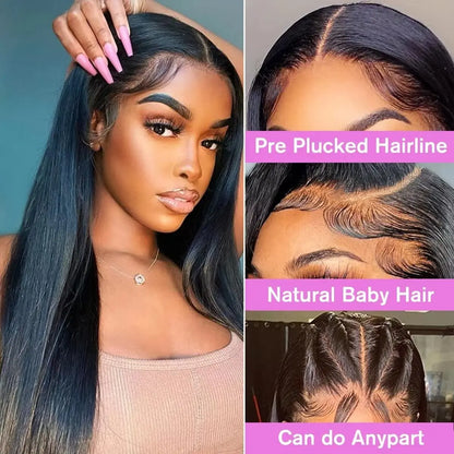30 32 Inch Brazilian Bone Straight 13x4 13x6 HD Transparent Lace Front Human Hair Wigs 360 Lace Frontal Wig 5x5 6x4 Glueless Wig